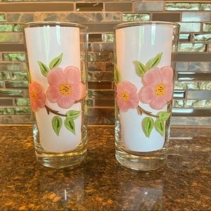 Set of 2 Franciscan Desert Rose glasses